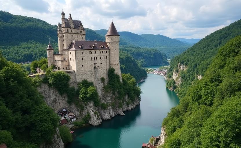 I castelli medievali lungo la valle del Reno in Germania